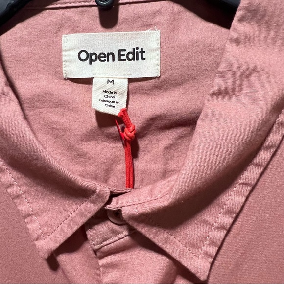 OPEN EDIT Stretch Short Sleeve Button-Up Utility Shirt - Picture 3 of 6